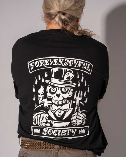 Forever Hungry T-shirt | Schwarzes Shirt mit Druck auf dem Rücken